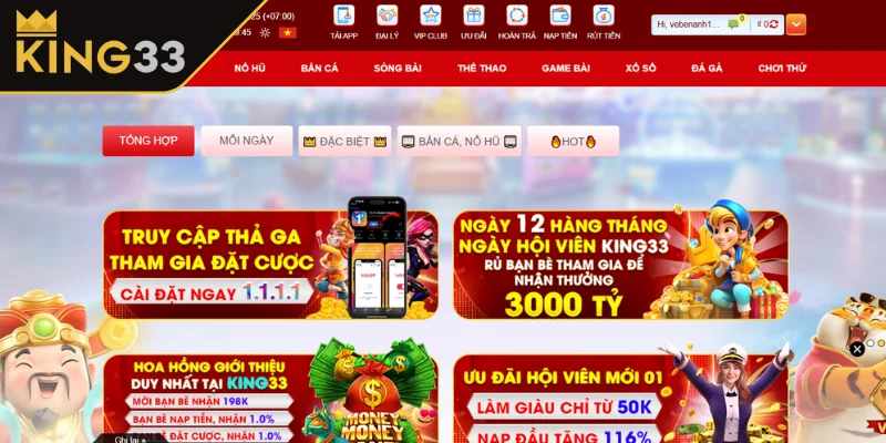 Các chương trình khuyến mãi thu hút lượt đăng ký tại KING33 Các chương trình khuyến mãi thu hút lượt đăng ký tại KING33