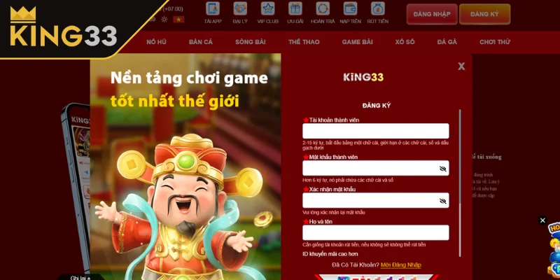 Hướng dẫn đăng ký KING33 Hướng dẫn đăng ký KING33